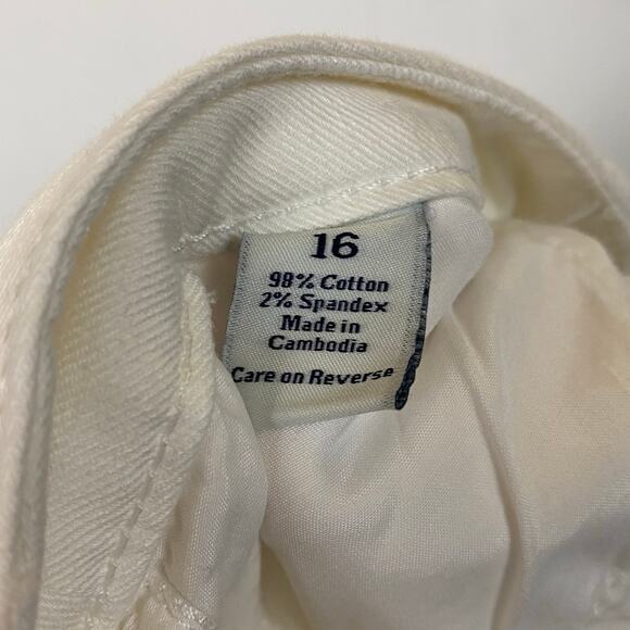 Simply Vera Vera Wang White Cuffed Crop Pants Size 16 - Picture 8 of 8